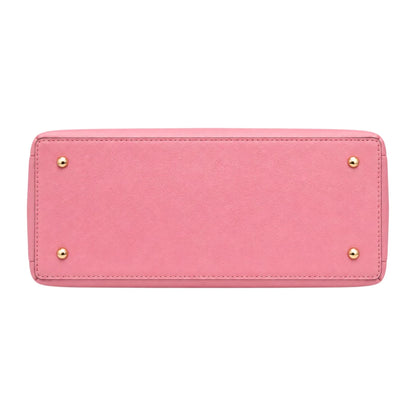 Elveya Pink Elegance Faux Leather Women’s Satchel Handbag