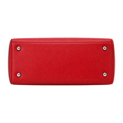 Elveya Red Grace Faux Leather Women’s Satchel Handbag